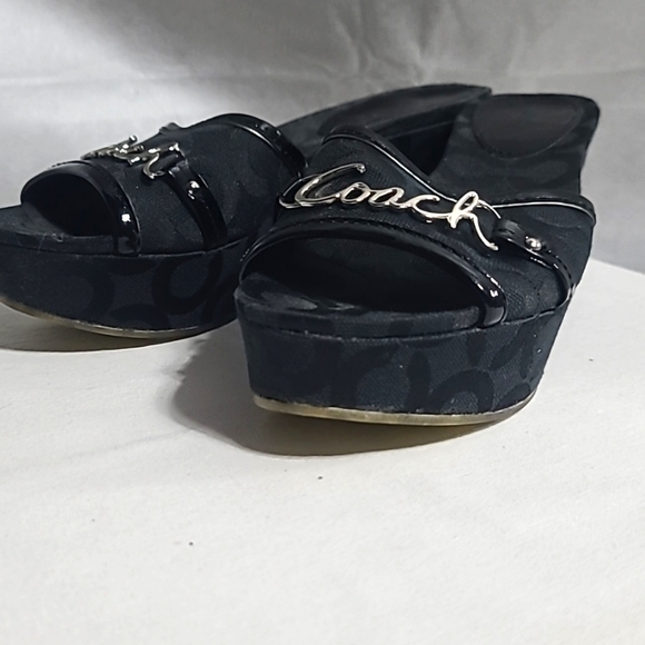 Coach Black Monogram Plateforms - Picture 3 of 6